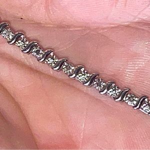 Nice 10k white gold Diamond bracelet.